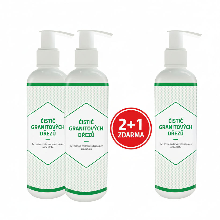 Čistič granitových dřezů 2+1 zdarma
