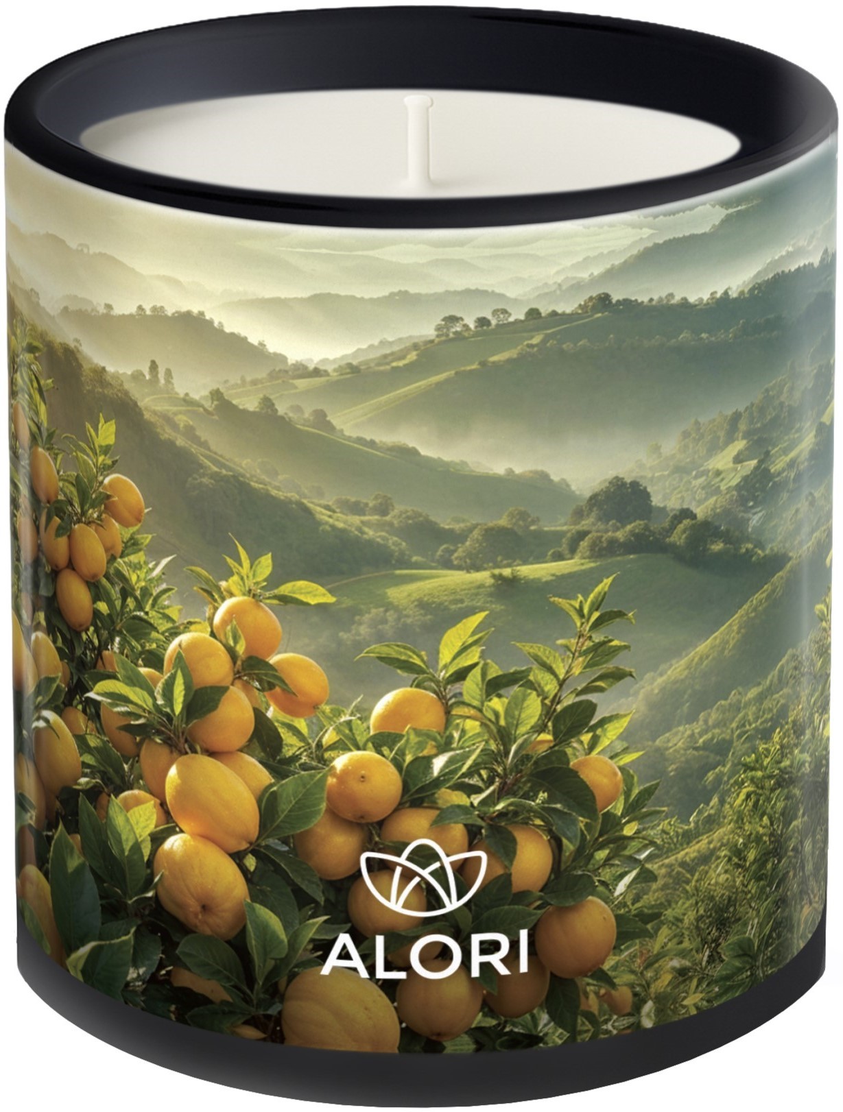 Sójová svíčka - Citrusový sad - černá 300ml