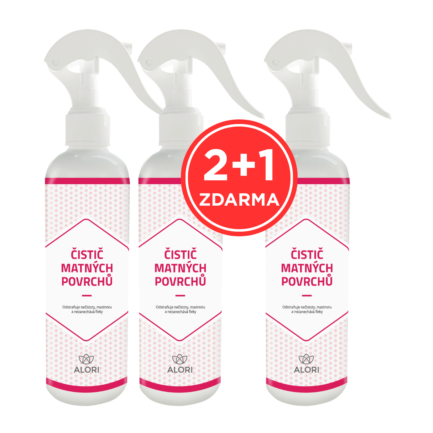 Čistič matných povrchů 2+1 zdarma