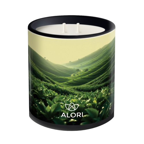 Sójová svíčka - Čajová plantáž - černá 450 ml