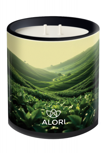 Sójová svíčka - Čajová plantáž - černá 450 ml
