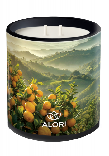 Sójová svíčka - Citrusový sad - černá 450 ml