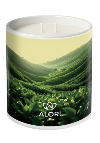 Sójová svíčka - Čajová plantáž - bílá 450 ml