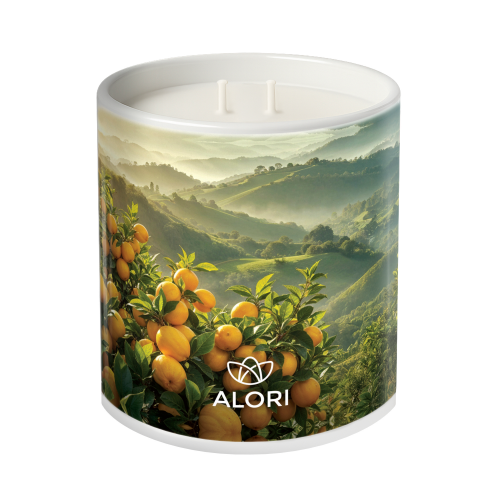 Sójová svíčka - Citrusový sad - bílá 450 ml