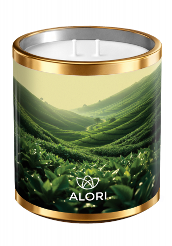 Sójová svíčka - Čajová plantáž - zlatá 450 ml