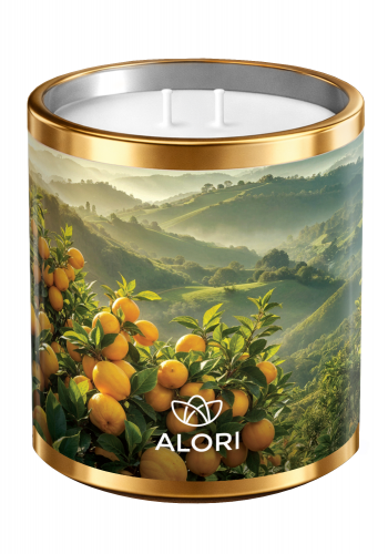 Sójová svíčka - Citrusový sad - zlatá 450 ml