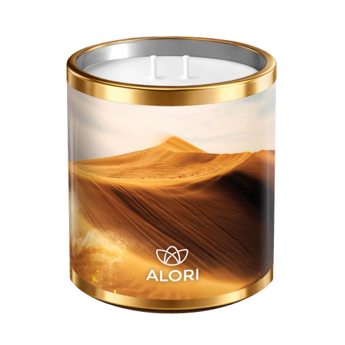 Sójová svíčka - Dubajská poušť - zlatá 450 ml