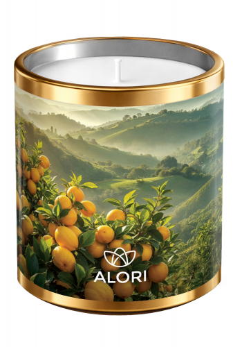Sójová svíčka - Citrusový sad - zlatá 300 ml