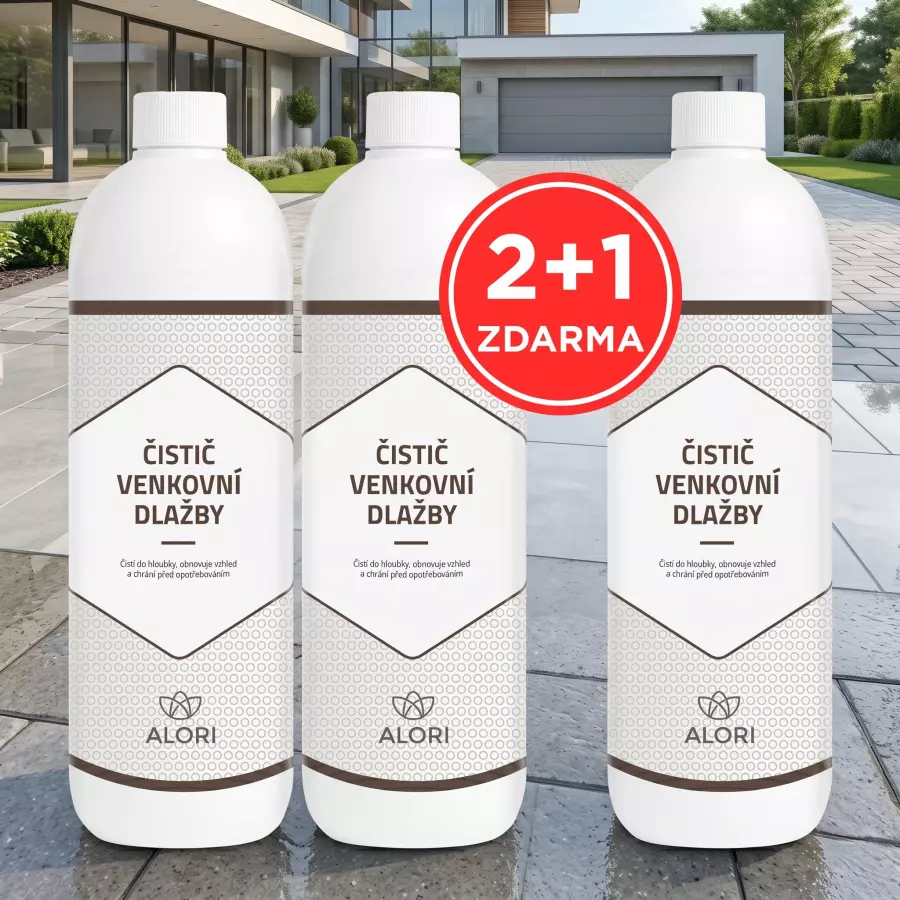 Čistič venkovní dlažby 2+1 zdarma