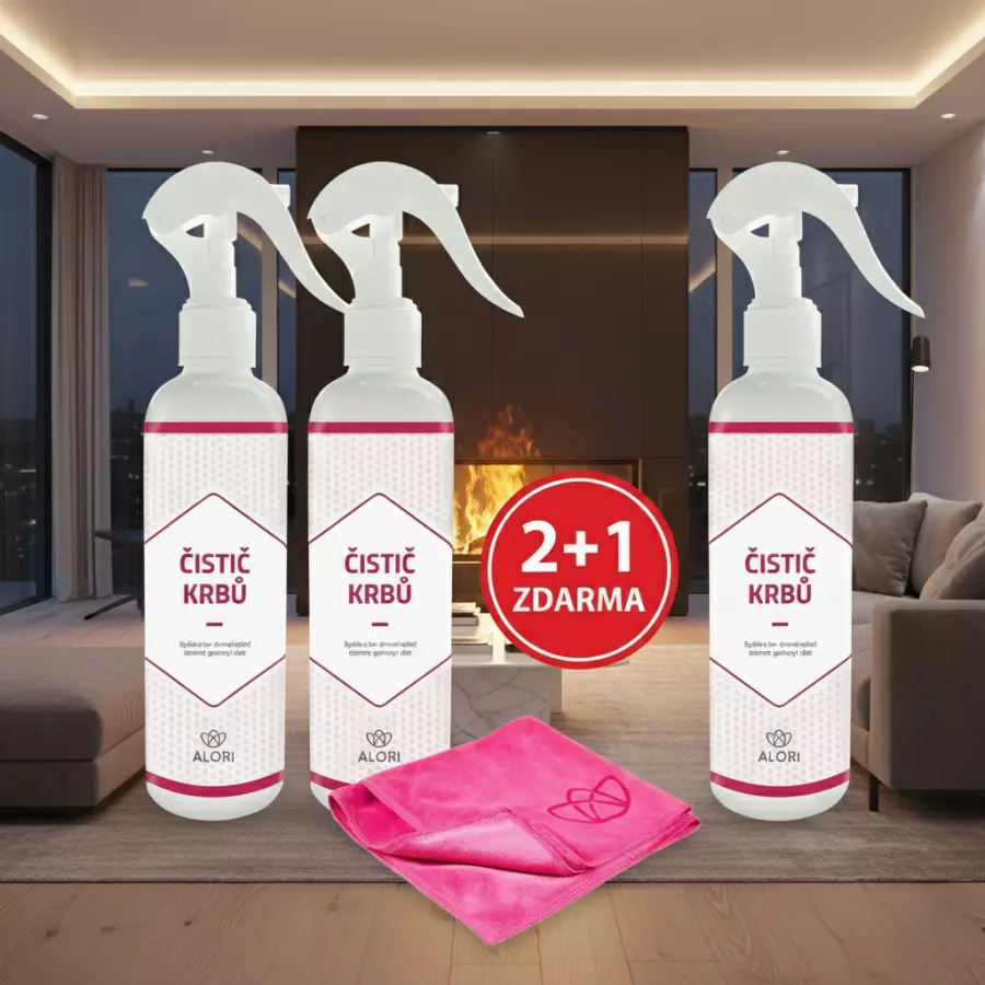 Čistič krbů 3 ks za cenu 2 ks + navíc utěrka 40x40 cm zdarma