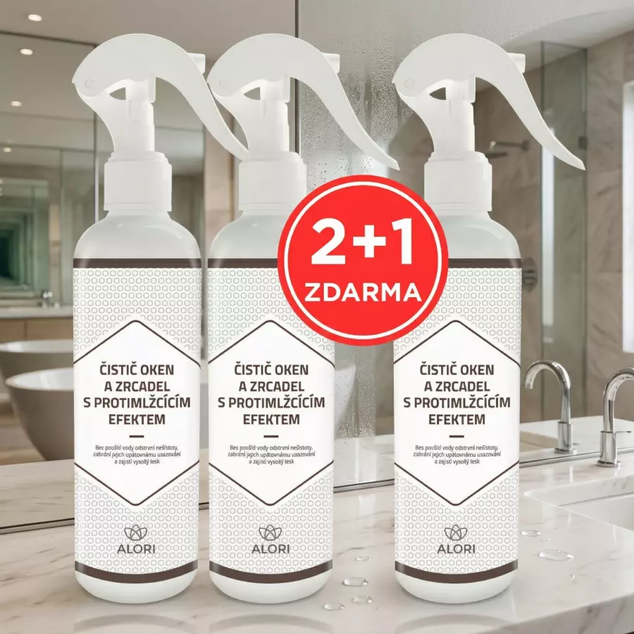 Čistič oken a zrcadel protimlžící efekt 2+1 zdarma