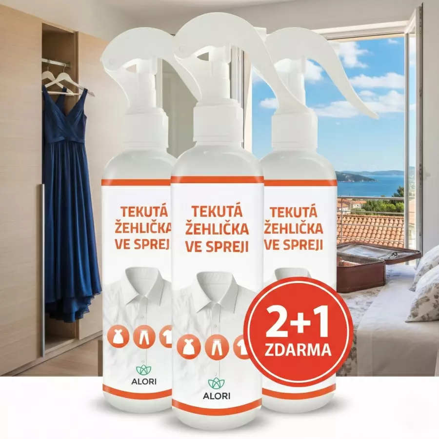 Tekutá žehlička ve spreji 2+1 zdarma