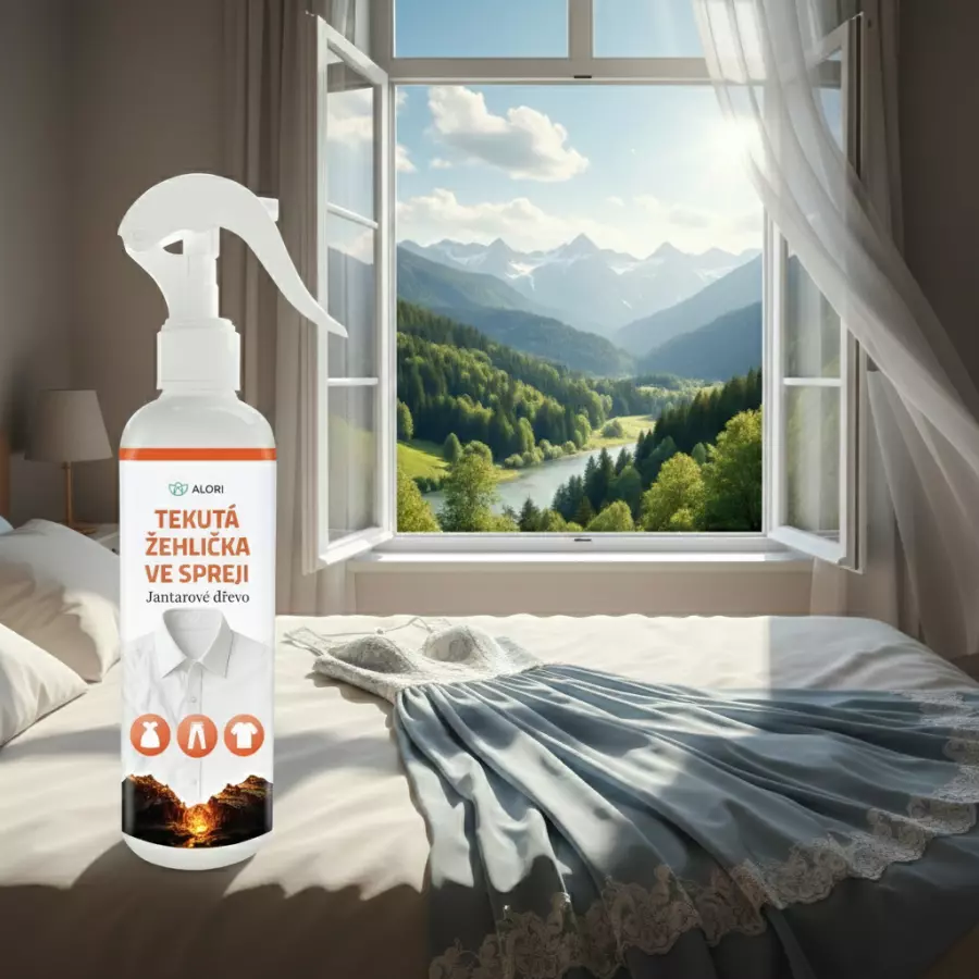 Tekutá žehlička ve spreji - Jantarové dřevo