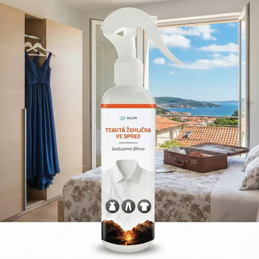 Tekutá žehlička ve spreji - Jantarové dřevo