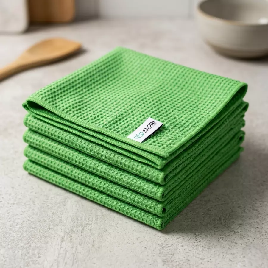 Mikrovláknová utěrka na okna WAFFLE 40x40 cm - zelená