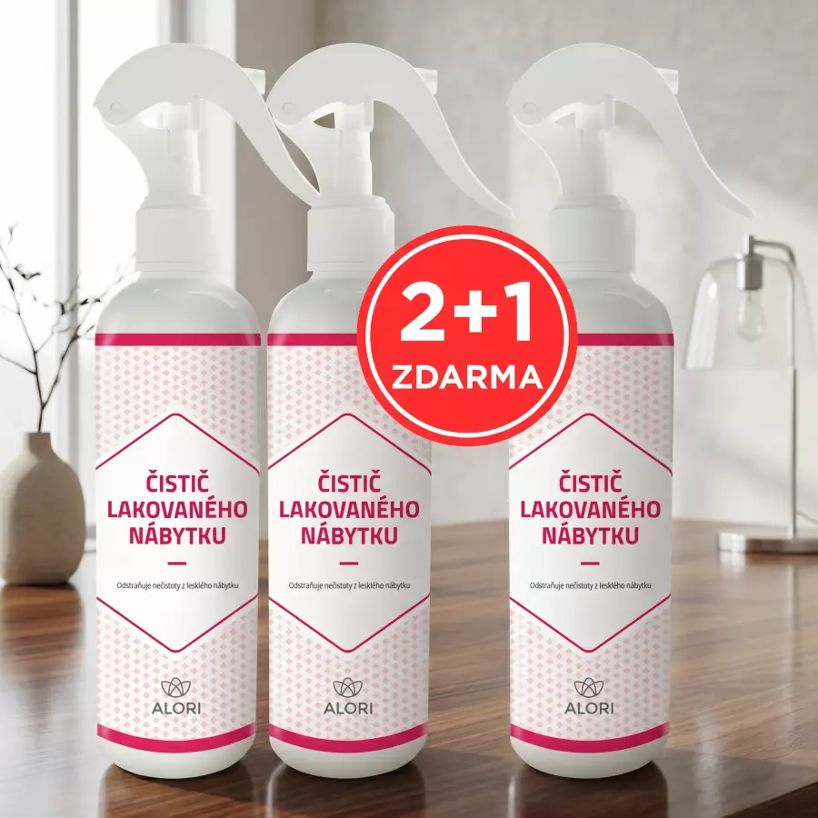 Čistič lakovaného nábytku 2+1 zdarma