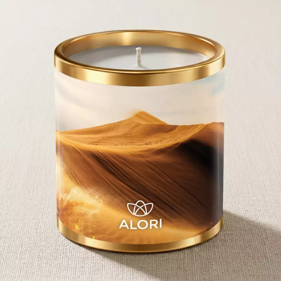 Sójová svíčka - Dubajská poušť - zlatá 300 ml